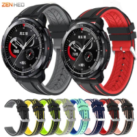 22mm Silicone Strap for Huawei Honor Watch GS Pro/Honor Magic Watch 1/2 46mm Replacement Wachband For Huawei Watch GT2 Pro
