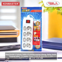 Terjangkau Kenmaster Stop Kontak F1-44 Switch 4 Lubang, Panjang Kabel