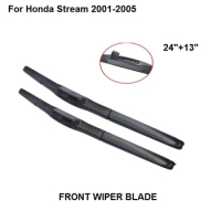 Car Accessaries Wiper Blade Used For Honda Stream 2001-2005 24"+13" 2 Pieces Windscreen Wipers Natural Rubber