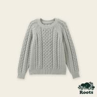 Roots女裝-率性生活系列 舒適休閒針織毛衣-灰色