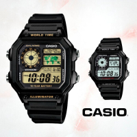 CASIO卡西歐 方形地圖電子錶(AE-1200WH)