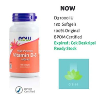Now Vitamin D3 1000IU Now D3 1000IU 180 Gels