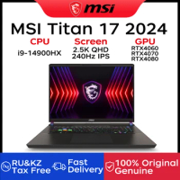 2024 MSI Titan 17 Gaming Laptop 17 Inch QHD 2.5K 240Hz IPS Screen Notebook i9-14900HX 32GB 1TB RTX4060 Netbook Gaming Computer