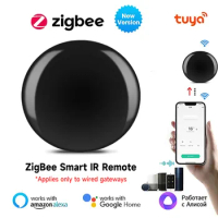 Tuya Zigbee Smart IR Remote Controller For Smart Home TV Air Conditioner TV DVD AUD AC Voice Control Via Alexa Google Home