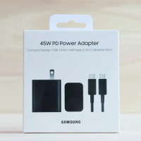 EP-T4510 Samsung 45W PD Super Fast GaN Charger US/EU Power Adapter 1.8M 5A USB Type-C Cable For Galaxy S23 S22 S21 S20 FE Plus