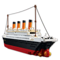 Titanic RMS Cruise Ship 3D Blocks Educational Model Building Toys Hobbies For Children Model Building Kits Lepin City