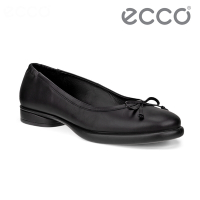 ECCO SCULPTED LX 雕塑高雅蝴蝶結平底鞋 女鞋 黑色