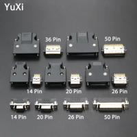 YuXi SCSI Connector MDR 14 20 26 36 50 Pin Male Plug Female socket for Panasonic Yaskawa Mitsubishi Delta Servo Motor Drive
