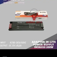 INLITE trafo 200 watt DC 12V 16.6A adaptor power supply led strip, modul, neonflex dan lain lain