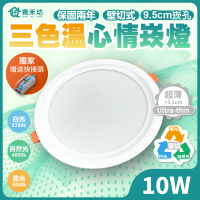 【青禾坊】好安裝系列 歐奇OC 10W LED 可調三色溫-8入(TK-AEG002 牆壁開關直接切換 壁切崁燈)