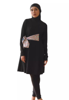 PINK N' PROPER 黑色Suri现代摩登女士保守沙灘穆斯林泳衣套装