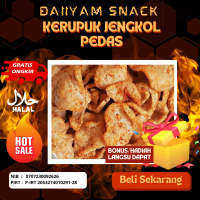 Krupuk Jengkol Pedas Alami daun jeruk Snacks