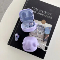 3D Earphone Case Silicone Anti-fall Storage Shell Purple for Samsung Galaxy Buds 2 Pro/Buds Live/ Pro/FE/Buds 2
