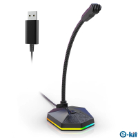 【e-Kit 逸奇】七彩絢麗高感度電競USB麥克風(MIC-F20)