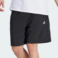 【adidas 愛迪達】BL UPF SHO Q3 男款 黑色 彈性腰頭 口袋 刺繡 褲子 短褲 IJ6446