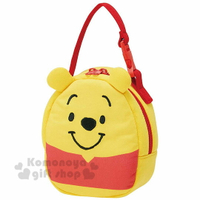 小禮堂 迪士尼 小熊維尼 造型棉質手提袋《黃.大臉》便當袋.兒童提包