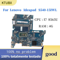 For Lenovo ideapad s540-15iwl Laptop Motherboard,with CPU I7 8565u, RAM ： 4GB ddr4 ，100% test OK