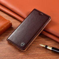Luxury Cowhide Genuine Leather Case For Infinix Hot 20i 20s 9 10i 10T 10s 11s NFC 12i Pro Play Magnetic Card Pocket Flip Cover
