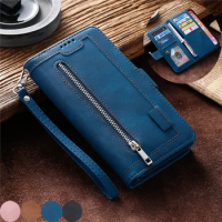 For Samsung A52S A71 A51 A32 A12 5G Zipper Wallet Leather Case For Samsung Galaxy A52 Case A22 A 70 50 30 S A21S A31 A41 Cover