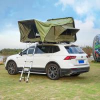 Car Rooftop Tent Mounted Hard Shell ABS 3-4 Person Large Space Outdoor Camp Sleeping SUV Roof Top Tent
