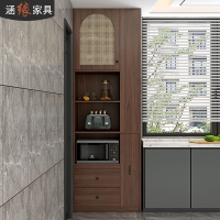 台灣公司 電器櫃 中古風轉角餐邊櫃廚房儲物櫃子角落夾縫櫃家用微波爐置物櫃7G337S051快速出貨