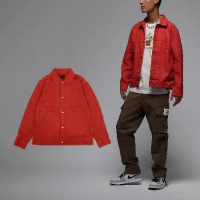 Nike 外套 Jordan Essentials Chicago 男款 紅 做舊 襯衫 工裝 FN4528-604