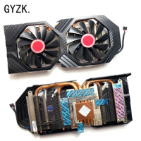New For XFX Radeon RX580 588 590 8GB Black Wolf black wolf version Graphics Card Replacement Fan Radiator set