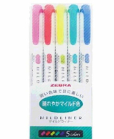 [COSCO代購4] W135170 Zebra Mildliner 雙頭柔性螢光筆 5色組 X 4入