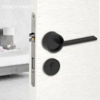 Zinc Alloy Bedroom Silent Anti-theft Door Lock Home Mechanical Split Door Locks Handle Lockset Furniture Hardware Accessories