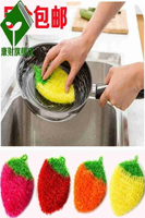 洗碗海綿韓國草莓不粘油洗碗巾絲光洗碗布去污刷清潔替代鋼絲球