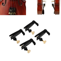4pcs Violin Adjuster Strings Hooks Plated Iron 4/4 3/4 Violin Tone Tuner Professional Replacement Mu