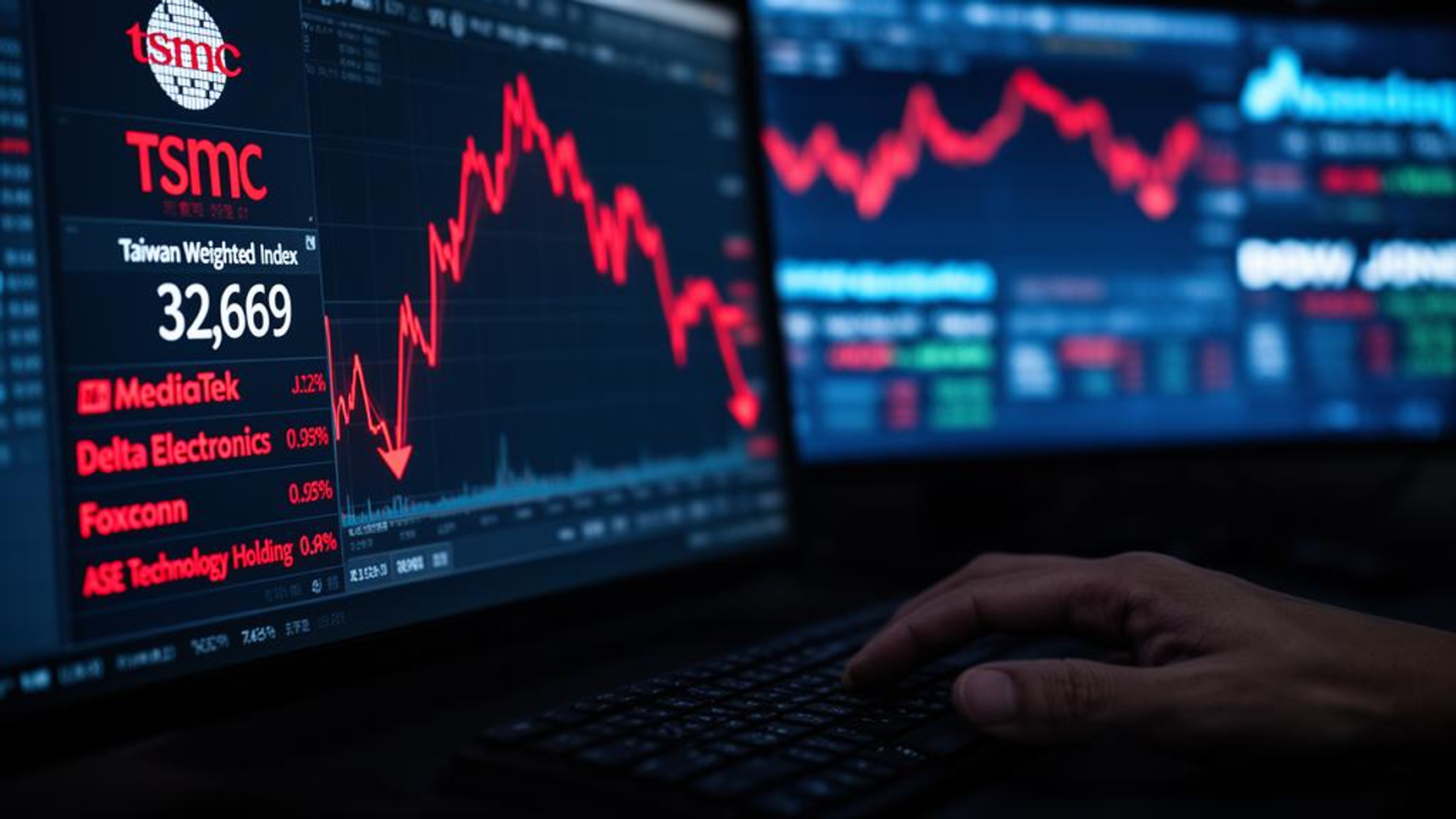 Taiwan Stock Market Plunges Over 600 Points, Loses 33,000 Level; TSMC ...