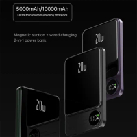 10000mAh Magnetic Power Bank PD20W Magsafing Fast Charging External Battery For Iphone 15W Wireless Charge Powerbank For Huawei
