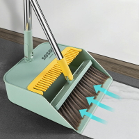 折疊掃把 掃把畚箕組 畚箕 掃把簸箕家用套裝組合掃帚掃頭髮笤帚垃圾鏟折疊捎把高端掃地神器『cyd20560』