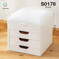 Oxihom Oxihom S0178 Laci Susun Plastik Lemari Plastik Drawer Storage Cabinet - Putih