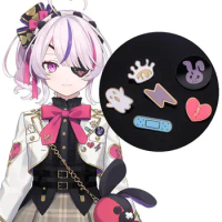 Japanese Anime Vtuber Maria Marionette Cosplay Costume Badge Brooch Pin Collar Pin Accessory