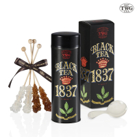 【TWG Tea】1837紅茶茗茶禮物組 1837 Black Tea(100g/罐+計量銀匙+茶糖棒)
