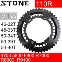 Stone Chainring 110bcd for Shimano 105 R7000 R8000 R9100 Road Bike 2x Double Chainring 50/34T 52/36T 53/39T 54/40T 46T 4700 5800