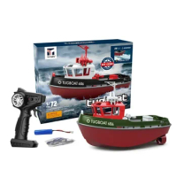 1/72 Rc Boat 2.4g Powerful Dual Motor Long Range Wireless Electric Remote Control Tugboat Children Toy Jet Boat Birthday Gift