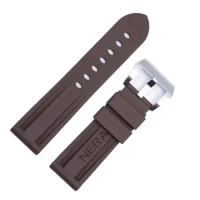 HAODEE Fluorine Rubber 22mm 24mm Watch Band Silicone Watchband For Panerai Watch Strap