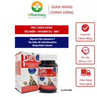 PRO CANXI NANO TẢO BIỂN - VITAMIN D3 - MK7.Bổ sung canxi, vitamin và các khoáng chất, lọ 60 viên 【De