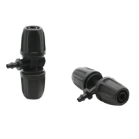 8 / 11mm to 4 / 7mm Hose Connector with Lock Nut Agriculture Irrigation System Hose Connector Greenhouse Water Adapter 50 Pcs