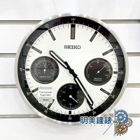 ◆明美鐘錶眼鏡◆SEIKO精工/QXA823S(熊貓)/溫度/濕度/掛鐘/時鐘