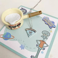Kalung Magnet Spongebob Group Bahan S925 Silver 925 anti karat anti luntur rantai BFF persahabatan a