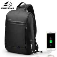 Kingsons Single Shoulder Bag Men Waterproof Laptop 13/13.3 inch Mini School Bags for Boys 2024