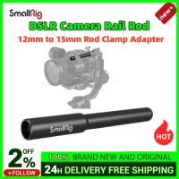 SmallRig DSLR Camera Rail Rod 12mm to 15mm Rod Clamp Adapter Black Aluminum Alloy Rod 3681