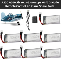 A250 A500 Six Axis Gyroscope System 6G/3D Mode Q Version Remote Control RC Plane Spare Parts 3.7V400MAH Battery