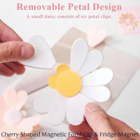 Magnetic Daisy Sealing Clip, Personalized Petal Creative High value Refrigerator Magnet Clip C3K0