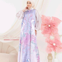 La Poise Dress Halwa Apparel Wanita Muslim Pesta Dewasa Mewah - Lebaran, Maxi, Kondangan, Gamis, Rem