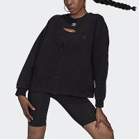 Adidas Cardigan HL9166 女 運動外套 運動 休閒 抓毛絨 經典 柔軟 舒適 時尚 國際版 黑